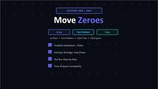 Move Zeroes - Two Pointer समझो आसानी से | LeetCode 283 Hindi | Free PPT Download