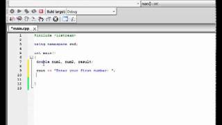 C++ tutorial 4- creating a basic calculator