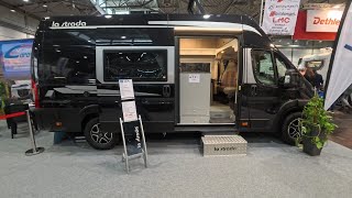 La Strada Avanti C camper van with a ceramic toilet and separate shower partition