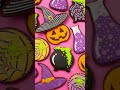 Decorating Halloween cookies with royal icing