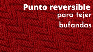 №60💥 punto reversible a dos agujas 💥 ideal para tejer bufandas, cuellos de lana 💥 unisex