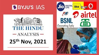 The Hindu' Analysis for 25th November, 2021. (Current Affairs for UPSC/IAS)