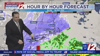 WPRI 12 Weather Forecast for 1/17/25:  Rain and then some snow this weekend