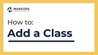 How to Add a Class