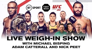 UFC 261 Live Weigh-In Show: Masvidal v Usman 2, Zhang v Namajunas, Shevchenko v Andrade | Fight Week