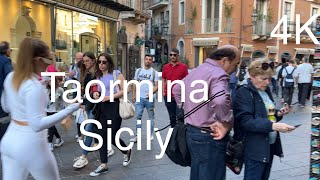 Taormina,Sicily,Walking Tour, 4 K ,October22