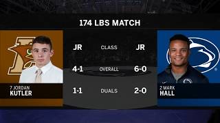174 LBS: #2 Mark Hall (Penn State) vs. #7 Jordan Kutler (Lehigh) | Big Ten Wrestling