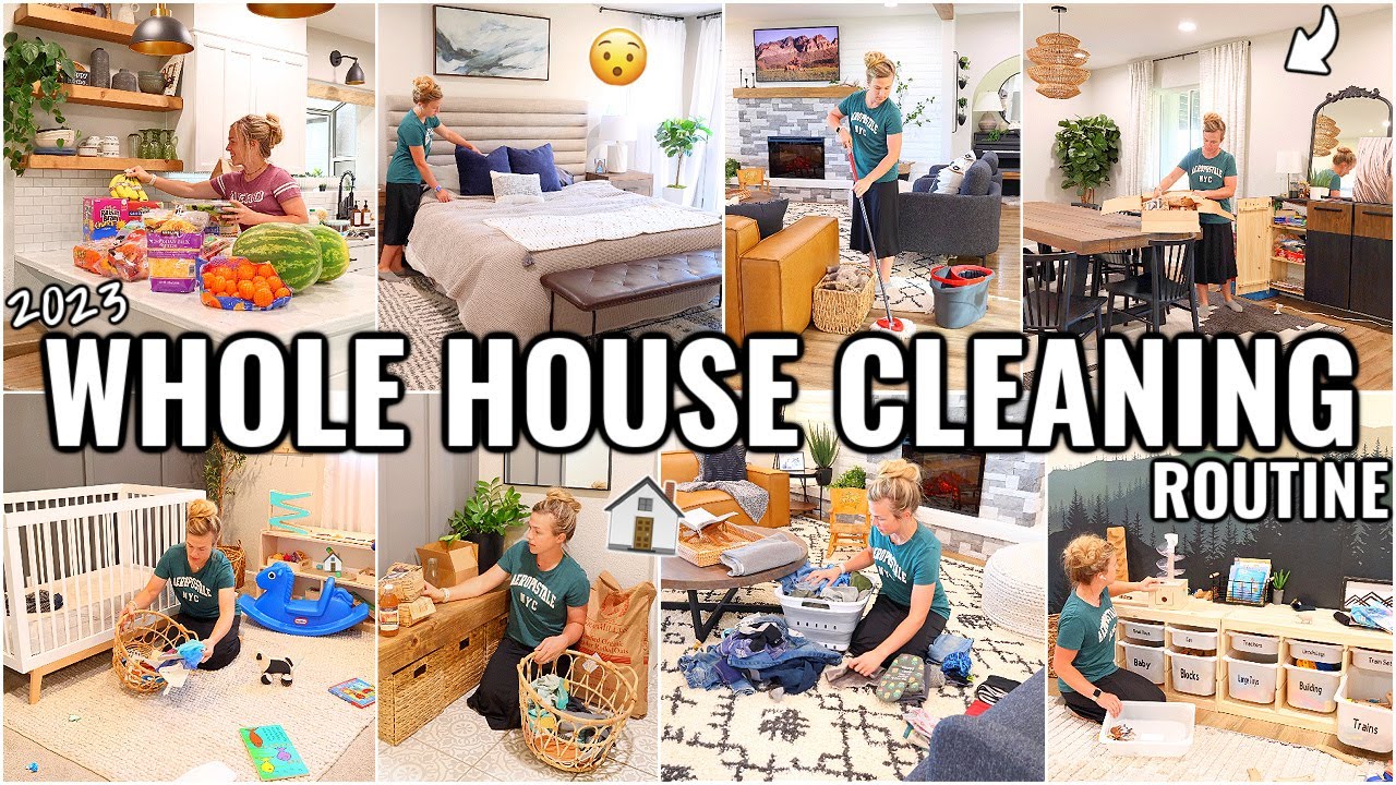 WHOLE HOUSE CLEAN WITH ME!🏠 WEEKLY CLEANING ROUTINE | 2023 CLEANING ...