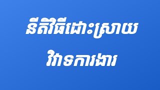 នីតិវិធីដោះស្រាយវិវាទការងារ