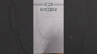 How to draw naruto in 5sec, 1min, 5min, 1hrs #shortsfeed #shorts #youtubeshorts #drawing #viral