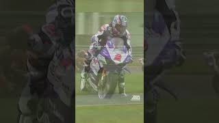 Racing Incident? Josh Herrin and Mathew Scholtz Collide In Motorcycle Superbike Race In Rain #shorts