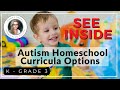 Autism Homeschool Curriculum Options Kindergarten, Grade 1, Grade 2, Grade 3 (Neurodiverse)