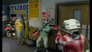 GTAV - What Happens if Michael ,Trevor and Brad Use Fire Extinguisher PRG Robbery Bank