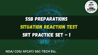 Situation Reaction Test Practice Set - 1 | SRT Practice Set - 1| SSB Interview