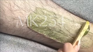 BRAZILIAN HARD WAXING//WAXING HAIRY LEGS#brazilian#viralvideo#waxing#hardwax#wax#sugaring#sugarwax