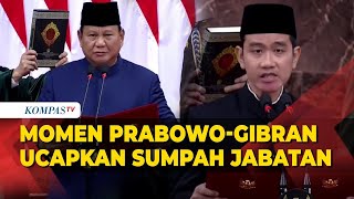 Detik-Detik Pengucapan Sumpah Jabatan Presiden dan Wapres RI Prabowo - Gibran  Jabatan