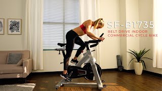 Sunny Health & Fitness Belt-Drive Commercial Indoor Cycling Bike SF-B1735