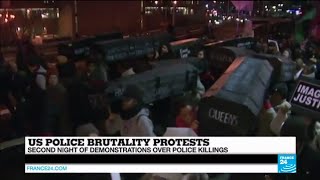 'How do you spell racist? NYPD!' - Second night of protests in New York