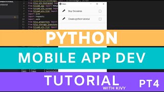 Python app development tutorial pt4 - mobile app with kivy