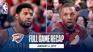 Full Game Recap: Thunder vs Trail Blazers | Paul George and Russell Westbrook Combine For 68 Points