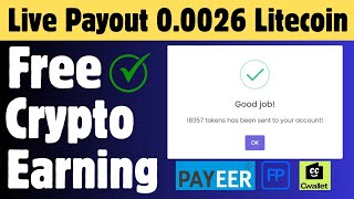 Free Earning site | Claim 0.0026 Litecoin per day | Faucetpay CWallet Instant Withdraw #btc #earn