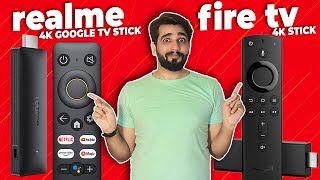 Realme 4k google TV Stick Vs Amazon Fire TV 4K Stick? Which should you buy? Hindi