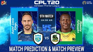 Saint Lucia Kings vs Jamaica Tallawahs CPL 2022 9th Match Prediction 8 Sep| SLK vs JT Pre #CPL2022