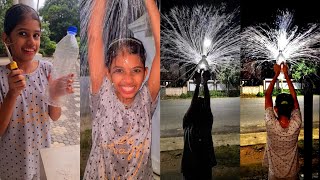 #Tiyakutty #NewTrend ആയ #Bottle Spray #StreetLight മുന്നിൽ ചെയ്തു നോക്കിയാലോ🌧 വർക്ക് ആവുമോ😰