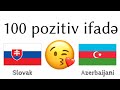 100 pozitiv ifadə +  iltifat - Slovak dili + Azərbaycan dili - (dilin daşıyıcısı)