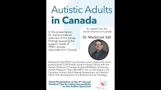 Practical Tips 2023: Survey of Support Needs of Autistic Adults in Canada - Dr. Mackenzie Salt