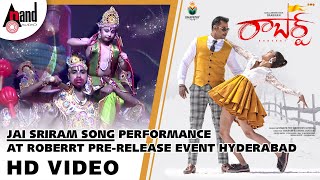 Jai Sriram Song Performance at Roberrt Pre-Release Event Hyderabad | Darshan | Tharun Kishore Sudhir
