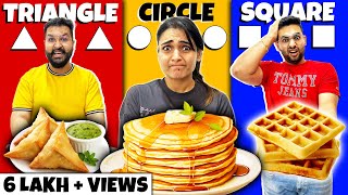 Having Only ONE SHAPE Food 😱 || 60 minute Food Challenge