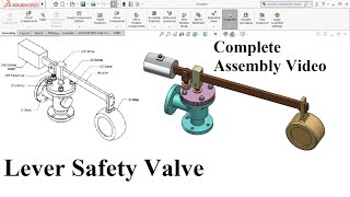 Solidworks Part Modeling Tutorial Lever Safety Valve Complete Assembly Video from LearnVern