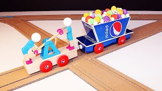 How to Make an Amazing Railway Handcar with Recyclable Materiels,