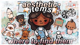 WHERE TO FIND AESTHETIC ITEMS! ⭐️🏝|| Toca Boca