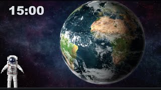 15-Minute Outer Space Timer 🌌 | Floating Astronaut | Ambient Space Music | Alarm