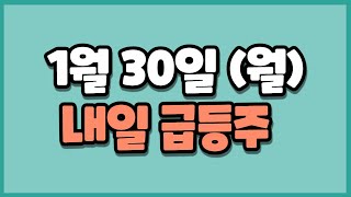 1월30일 급등주 이씨에스 컴퍼니케이 KTcs 로보티즈 하이딥 유진로봇 리노스 메타랩스 KTis 코난테크놀로지 기가레인 피델릭스 링크제니시스 소마젠 루시드 관련주 셀바스AI