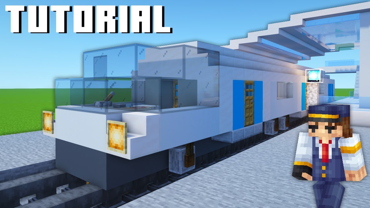 Minecraft Tutorial: How To Make A Modern Train "2023 City Builds" - YouTube