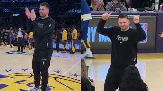 Luka Doncic introduced to Lakers fans for first time and crowd goes crazy