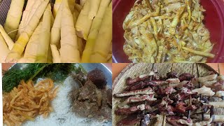 smoked pork cooking style & fresh bamboo shoot Fry