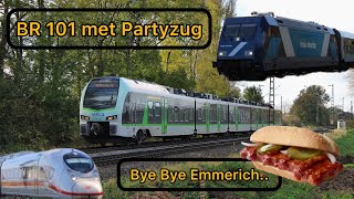 Voor de laatste keer naar Emmerich | Duitse specialiteiten | BR 101 met Partyzug