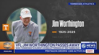 Tennessee's oldest living letterwinner Jim Worthington dies at 100