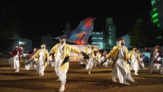 [4K] うらじゃ踊り連 楓　うらじゃ 2023 (おかやま桃太郎まつり) 1日目　中央町下田町公園演舞場 ナイト演舞