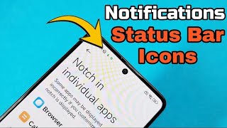 how to show notifications in status bar for Redmi Note 12 Turbo phone MIUI 14