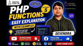 🔥 PHP Functions | Easy Examples | PHP Tutorial 5