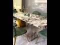 visionnaire hanjiang snow luxury stone dining table