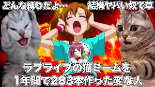 なぜかラブライブの猫ミームを、1年間で283本作った怖いラブライバー【猫ミーム】 #猫マニ #猫ミーム