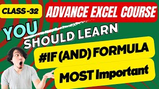 MS Excel Beginner to Advance | Episode 32| IF (AND) Formula | #if #ifs #ifformula #ifandformula