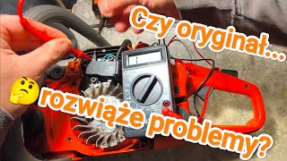 Jak sprawdzić cewkę moduł zapłonowy w pilarce pile kosie podkaszarce Husqvarna 440 445 450 i inne.