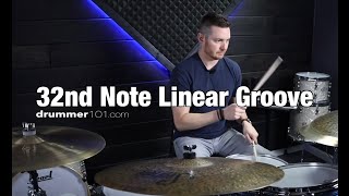 Cool 32nd Note Linear Groove | Drummer101